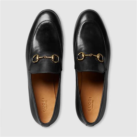 Black Leather Gucci Jordaan Loafer 